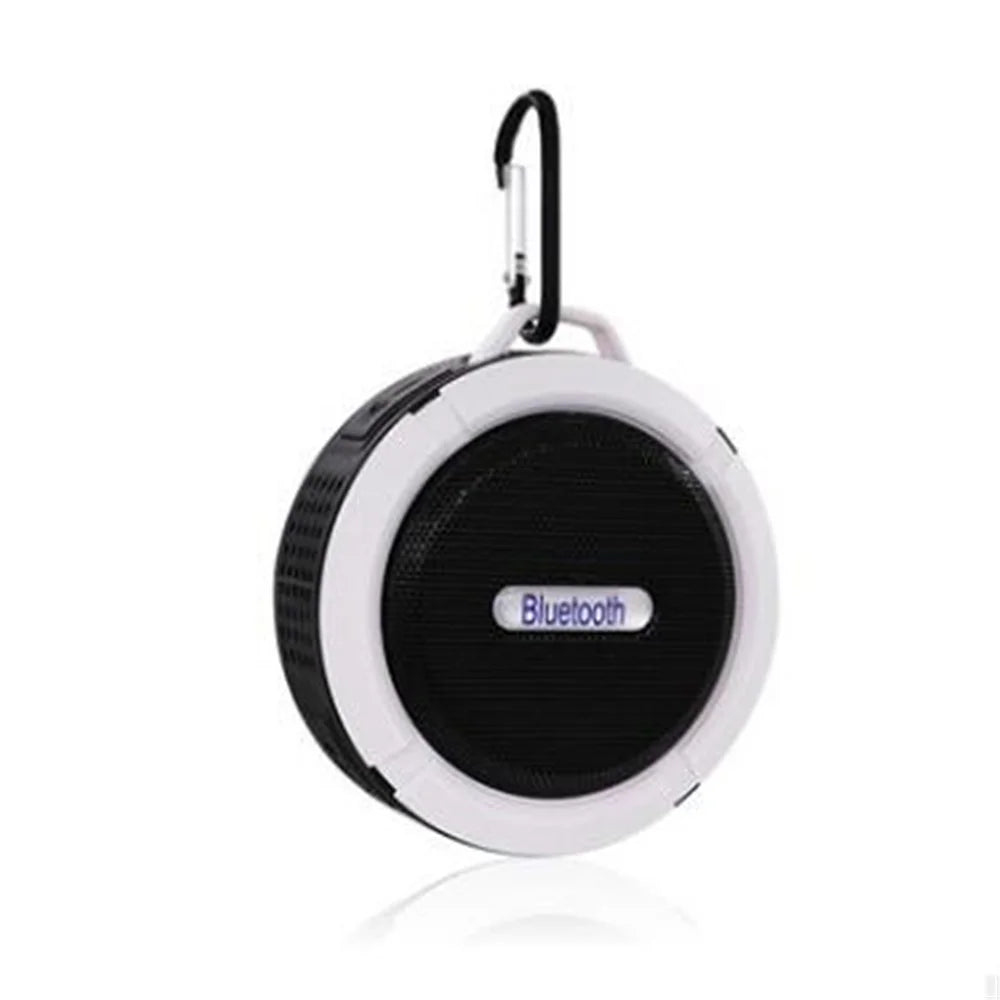 C6 Portable Outdoor Bluetooth-compatible Speaker IP65 Waterproof Shower Bluetooth-compatible Speaker for iPhone Samsung - Black / White - 1