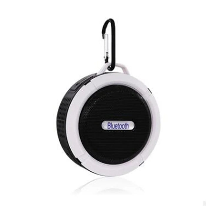 C6 Portable Outdoor Bluetooth-compatible Speaker IP65 Waterproof Shower Bluetooth-compatible Speaker for iPhone Samsung - Black / White - 1