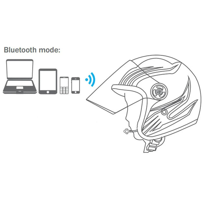 MH02 Motor Wireless Bluetooth-compatible 4.0 Handsfree Headset Motorcycle Helmet Speaker - 6
