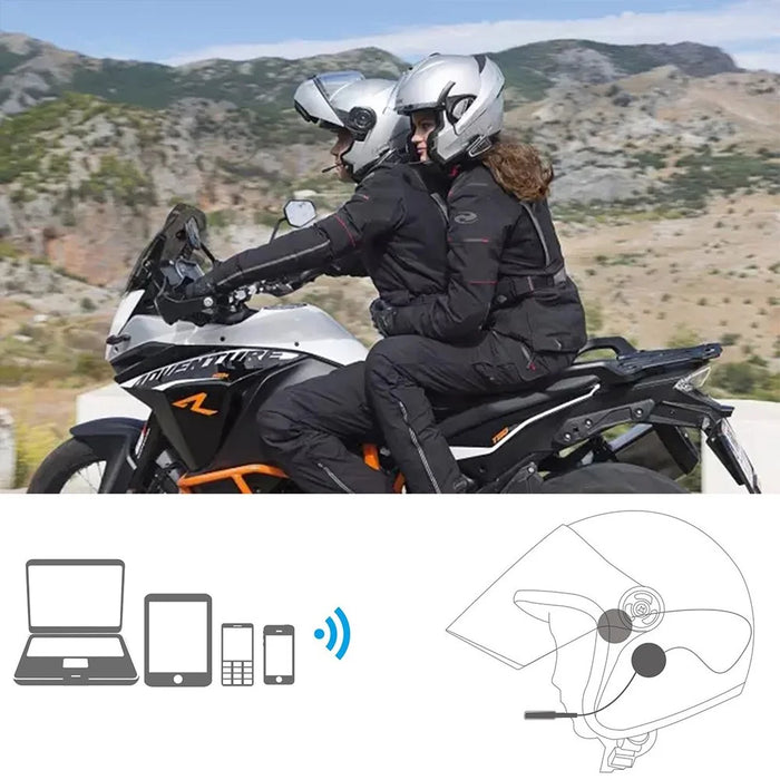 MH02 Motor Wireless Bluetooth-compatible 4.0 Handsfree Headset Motorcycle Helmet Speaker - 7