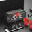 Black - AEC BT501 Portable Bluetooth-compatible 5.0 Speaker with Large LED Display Clock Mirror Support Aux-in/TF Card - 1