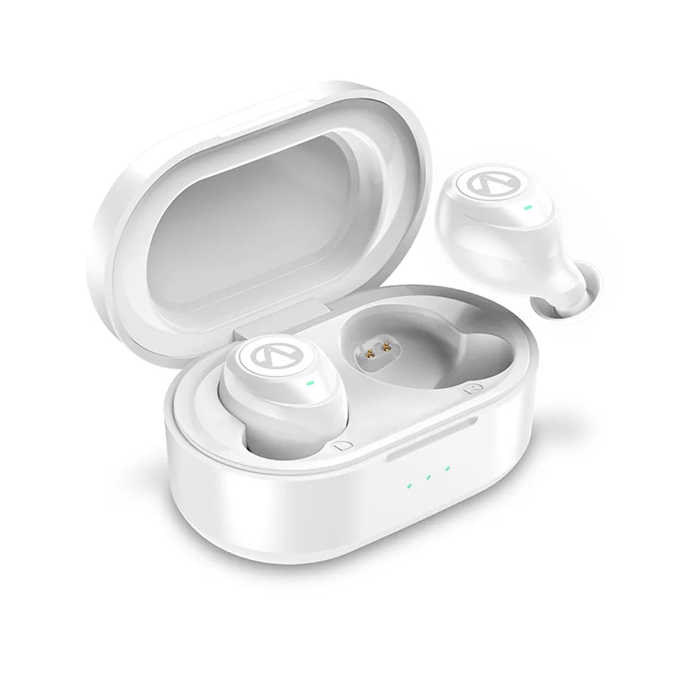 TWS True Wireless Stereo Bluetooth-compatible 5.0 Earphones with Charging Box - White - 1