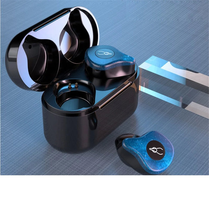 SABBAT X12 Pro TWS Sports Headset Wireless Bluetooth-compatible Earphones HiFi Sound Headphones with Portable Charging Case - Midnight - 1