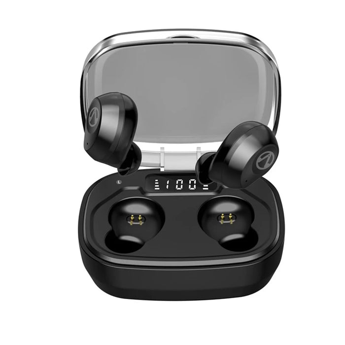 X10-Plus TWS Bluetooth-compatible 5.0 Headset Digital Display Wireless Bluetooth-compatible Earbuds with Charging Case - Black - 1