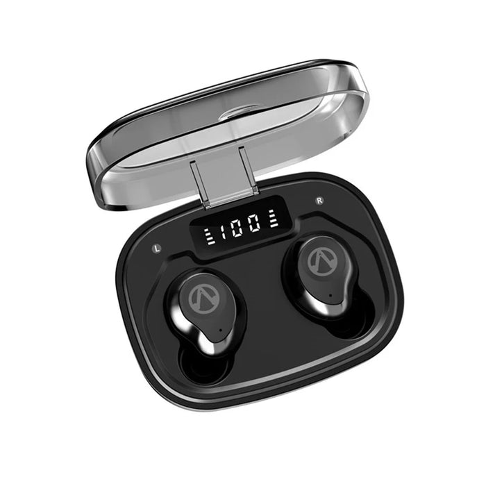X10-Plus TWS Bluetooth-compatible 5.0 Headset Digital Display Wireless Bluetooth-compatible Earbuds with Charging Case - Black - 2