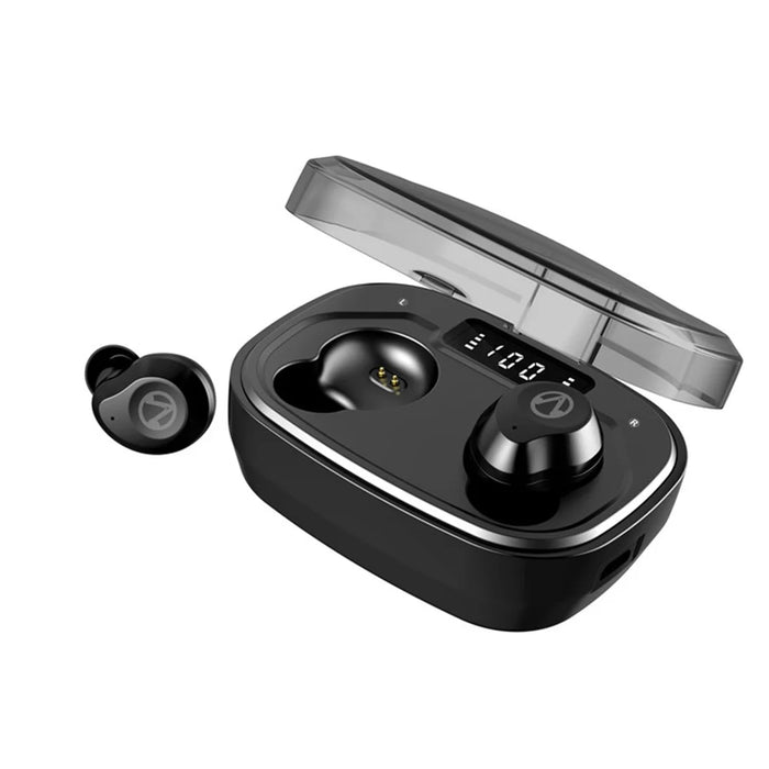 X10-Plus TWS Bluetooth-compatible 5.0 Headset Digital Display Wireless Bluetooth-compatible Earbuds with Charging Case - Black - 4