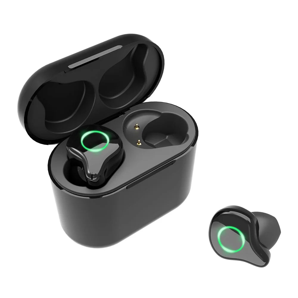 JEDXR5 TWS5.0 Wireless Bluetooth-compatible Headset Headphone with Charging Box - Black - 1