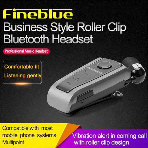 FINEBLUE F910 Flex Incoming Calling Vibration Bluetooth-compatible Headset Stretchable Earphones - Silver - 2