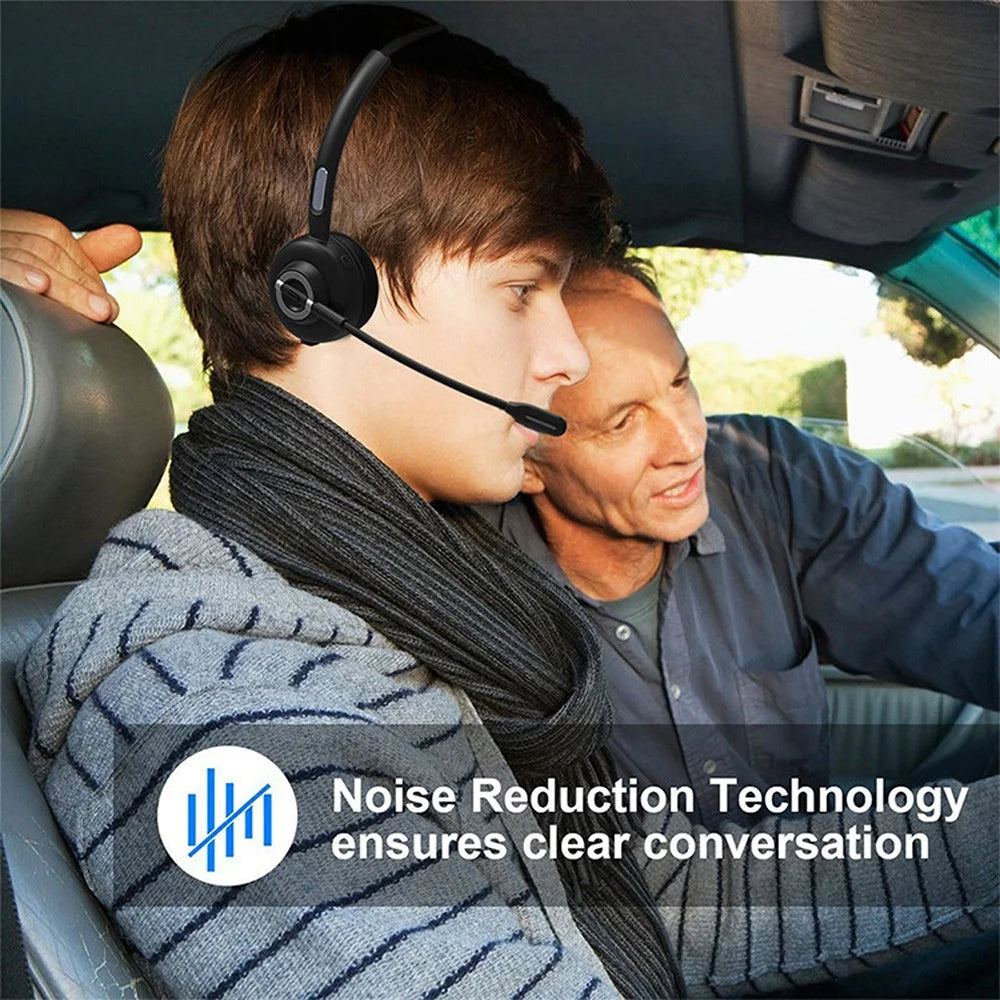 M97 Business Wireless Bluetooth-compatible 5.0 Headset Call Center Operator Single Ear Headphone with Microphone and Charging Base - 6