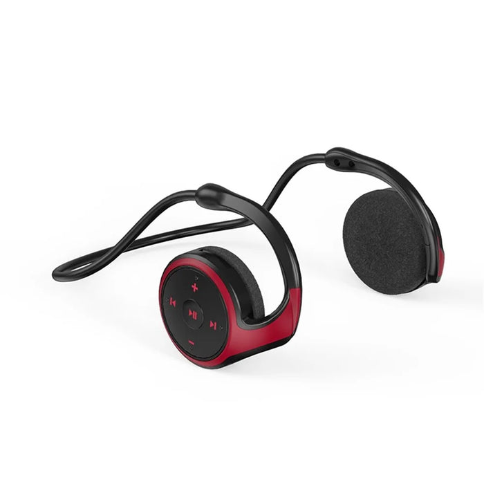 Bluetooth-compatible Earhook Headset Support TF Card Stereo Sound Sport Wireless Headphone - Red - 1