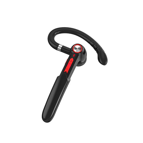 ME-100 Single Ear Hook Bluetooth-compatible Earphone Wireless Stereo HD Mic Headphones for iPhone Samsung Huawei - Black+Red - 1