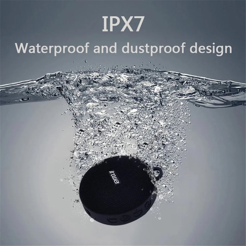INWA Bluetooth-compatible Speaker Mini Subwoofer IPX7 Waterproof Wireless Bicycle Cycling Music Speaker Support TF - Black - 3
