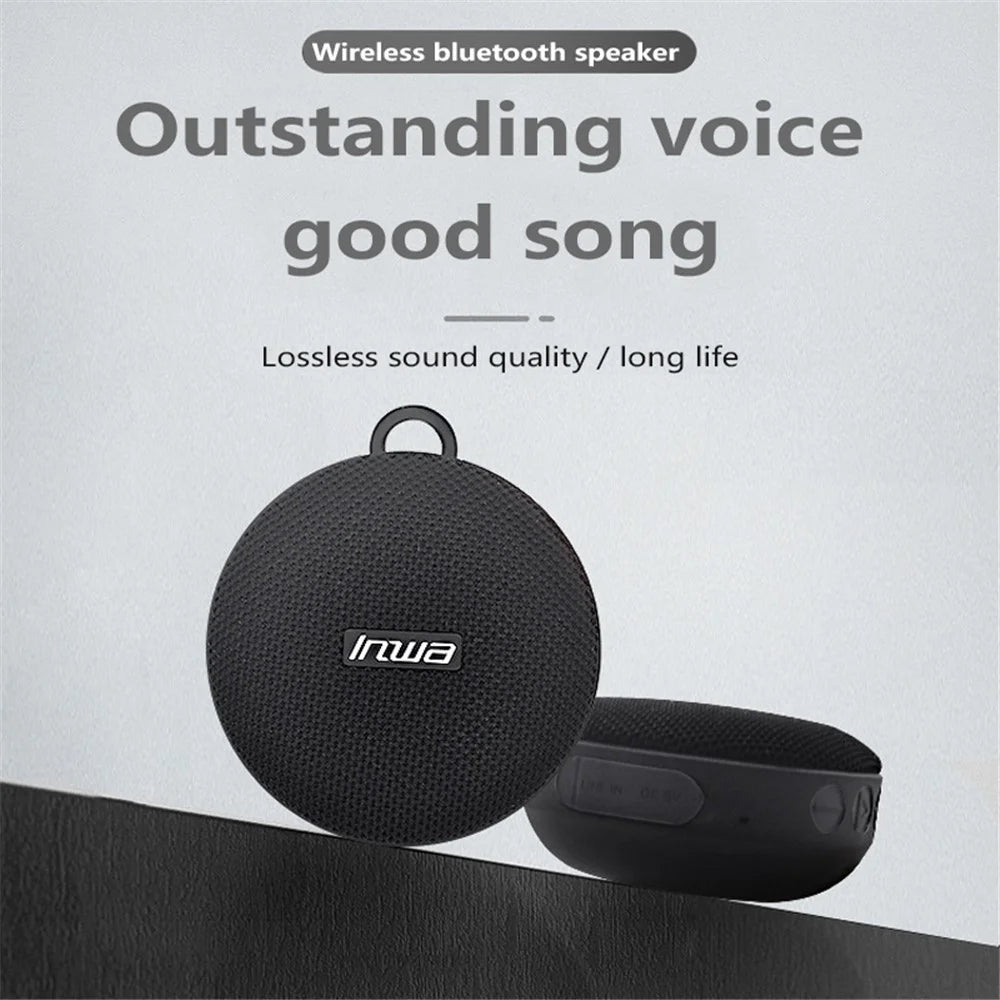 INWA Bluetooth-compatible Speaker Mini Subwoofer IPX7 Waterproof Wireless Bicycle Cycling Music Speaker Support TF - Black - 4