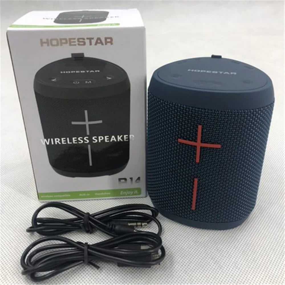 HOPESTAR P14 Outdoor Waterproof Bluetooth-compatible Speaker Portable Wireless Triangle Sound Bar Box Stereo Subwoofer - Blue - 1