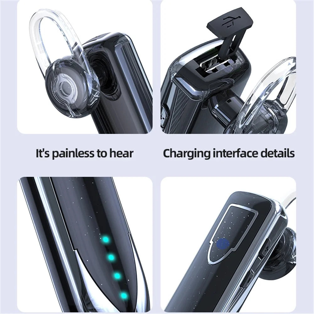 ME-3 Single Bluetooth-compatible 5.0 Headset HiFi Sound Business TWS Wireless Earphone - Blue - 5