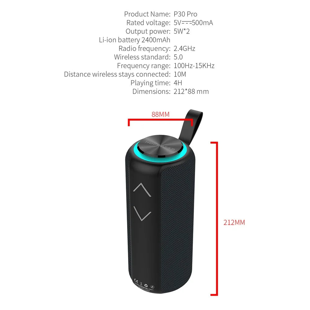 HOPESTAR P30 Pro Outdoor Portable Column Speaker Waterproof Wireless Loudspeaker - 7