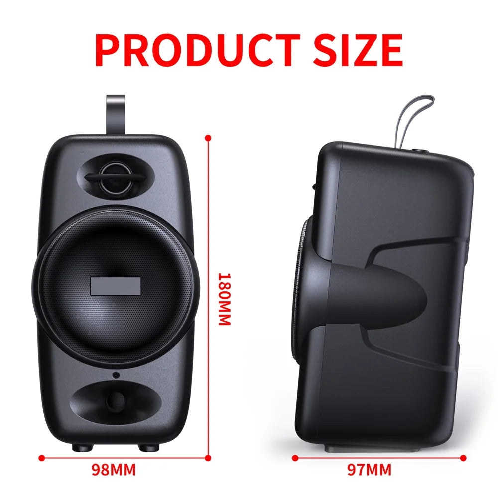 BT08 Portable 10W Columnar Bluetooth-compatible Speaker Music Player Support TF/FM/3.5mm AUX/USB Flash - 6