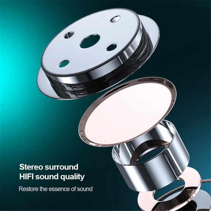 A42 TWS Bluetooth-compatible 5.0 Wireless Earphones Touch Control Earbuds with LED Display - Black - 4