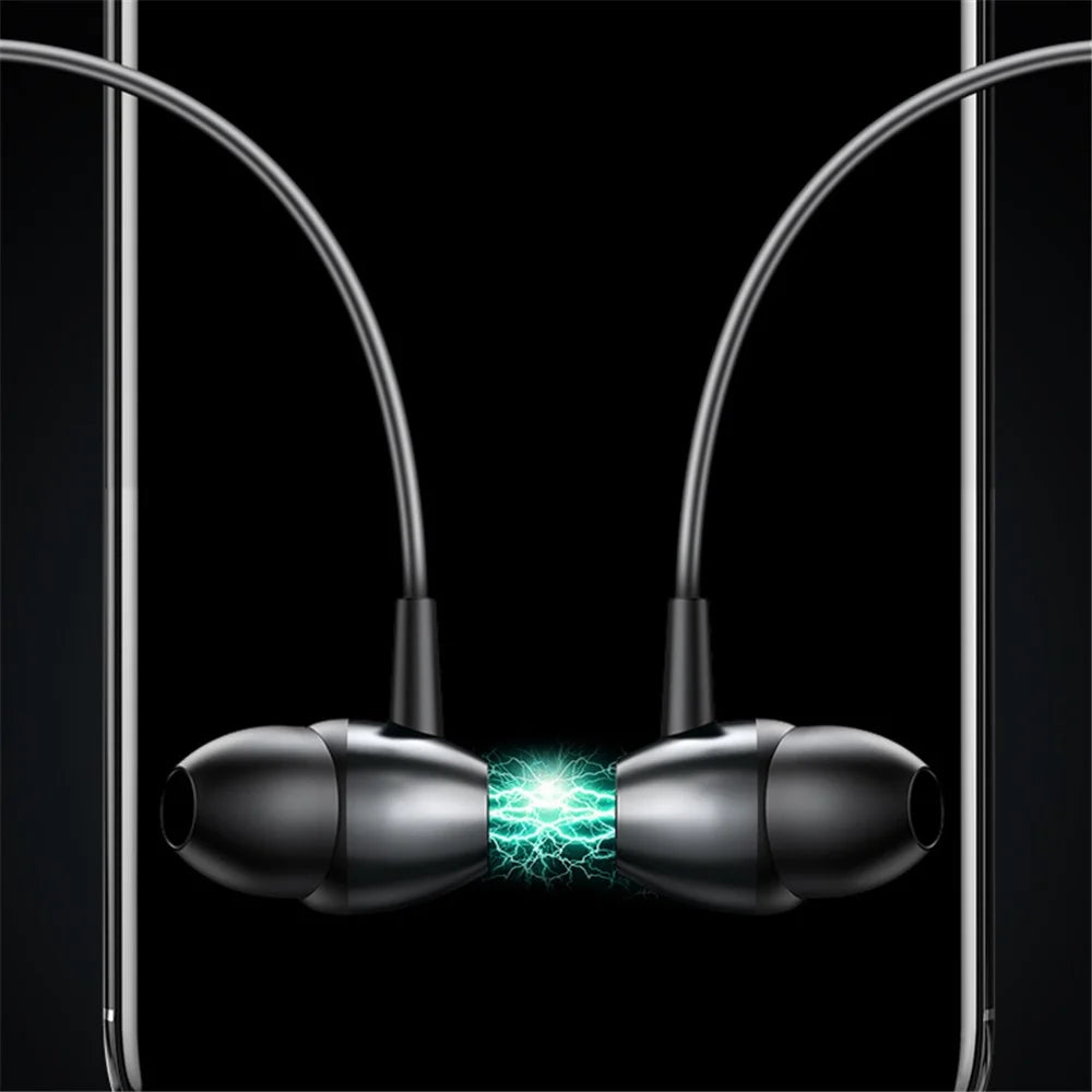 M61 Bluetooth-compatible 5.1 Neck-mounted Earphone Stereo Wireless Magnetic Suction Sports Headset Earbuds - Black - 5