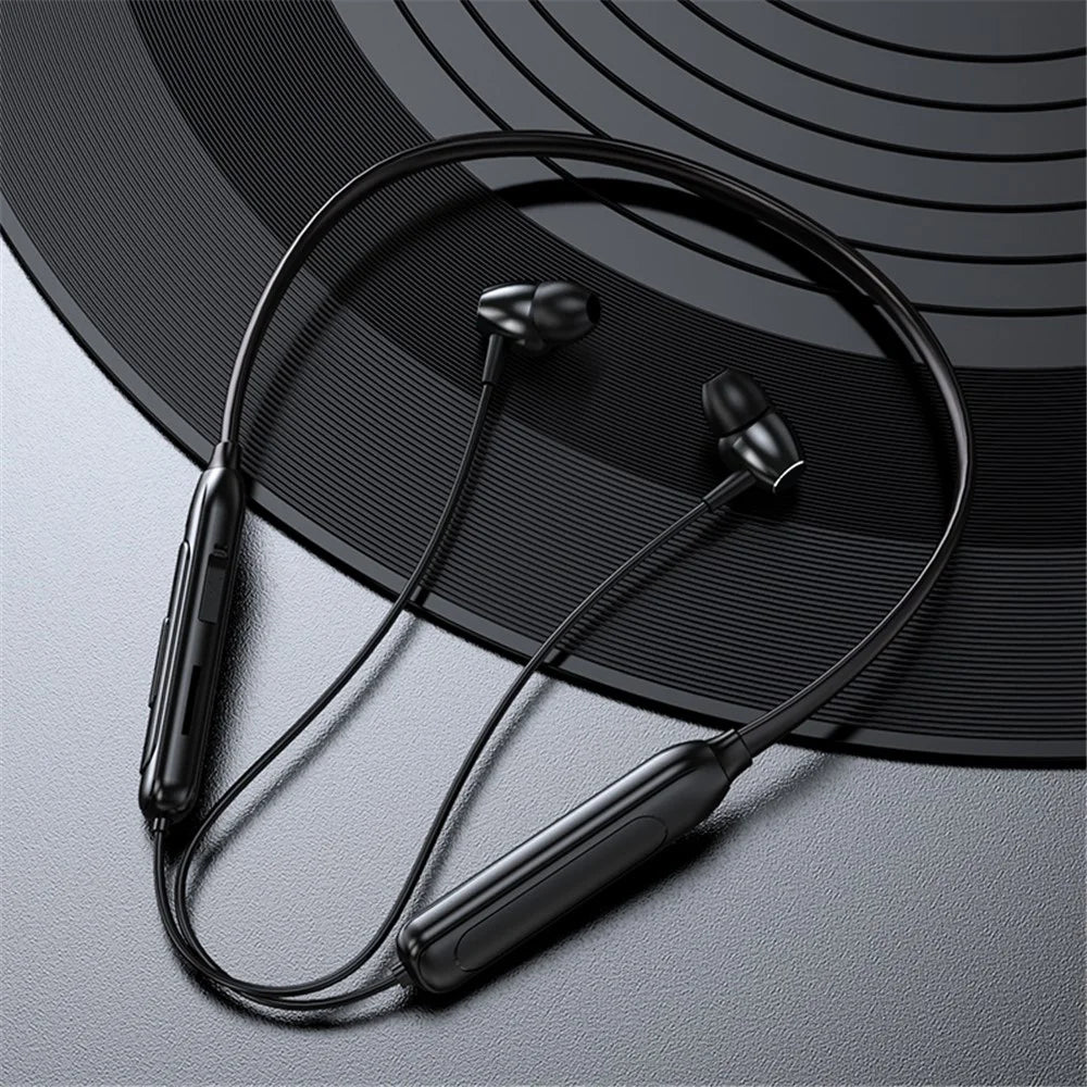M61 Bluetooth-compatible 5.1 Neck-mounted Earphone Stereo Wireless Magnetic Suction Sports Headset Earbuds - Black - 3