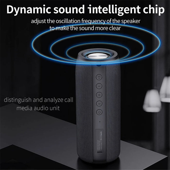 ZEALOT S51 Portable 10W TWS Wireless Speaker Outdoor Bluetooth-compatible IPX5 Waterproof FM Stereo Music Subwoofer - Black - 4