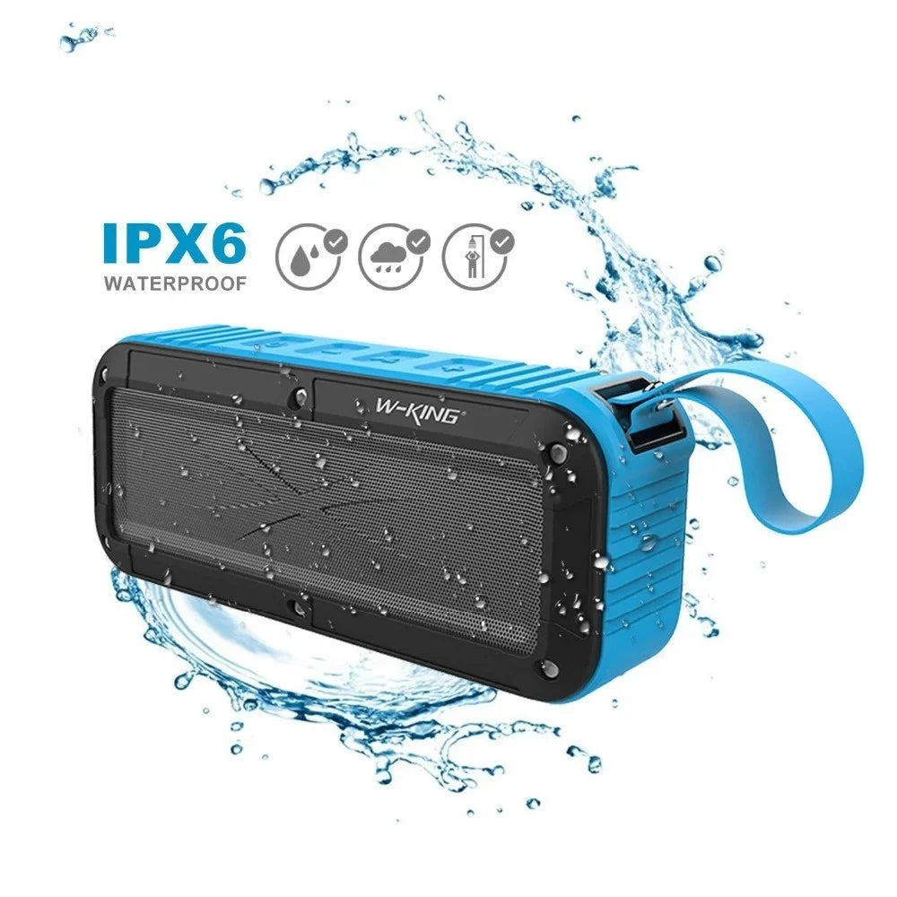 W-KING S20 Portable Outdoor IPX6 Waterproof Stereo NFC Bluetooth-compatible Speaker FM Radio Music Subwoofer - Green - 4
