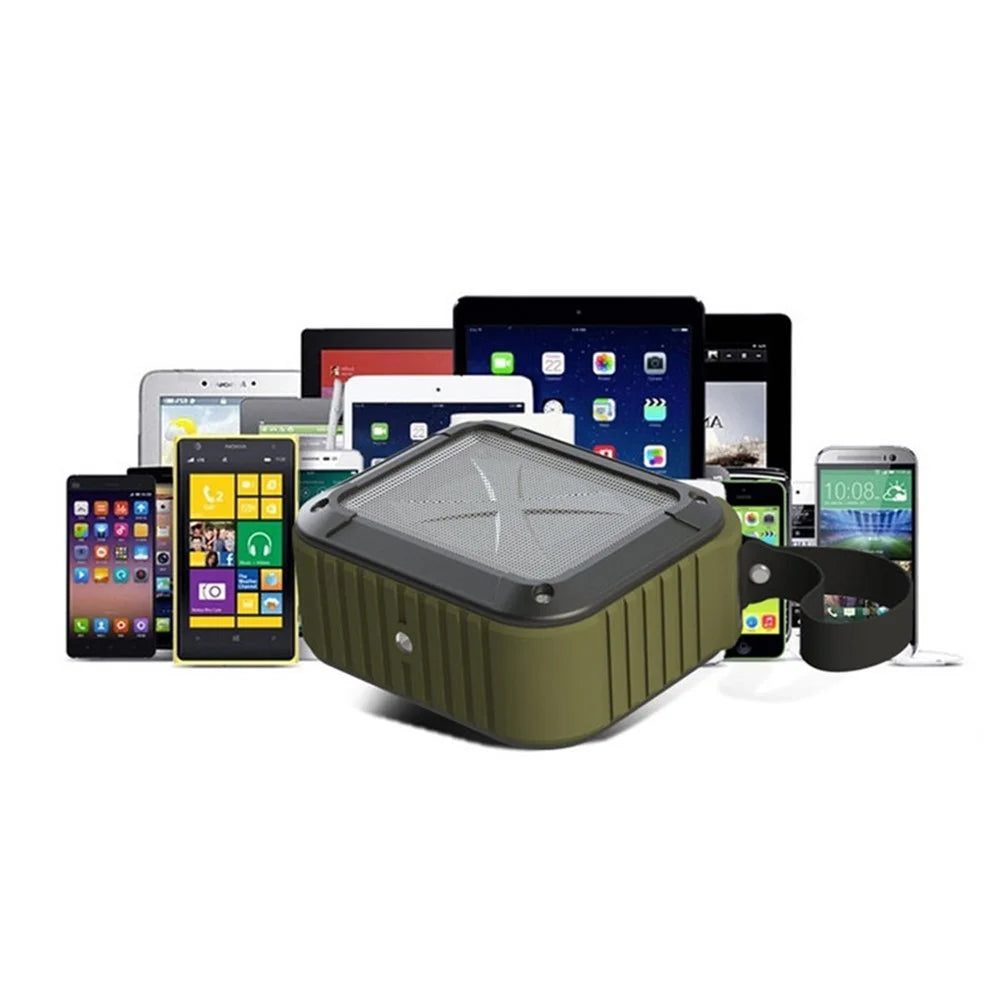 W-KING S7 Portable Bluetooth-compatible 5.0 Speaker Outdoor Cycling Waterproof FM TF Card Music Subwoofer - Green - 6