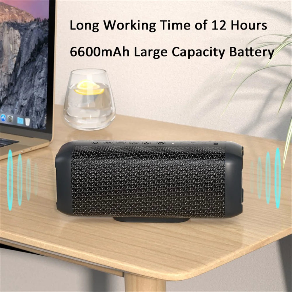 V10 80W 360 Degree Stereo Sound Bluetooth-compatible Speaker IP67 Waterproof Wireless Sound Box Subwoofer Loudspeaker - 6