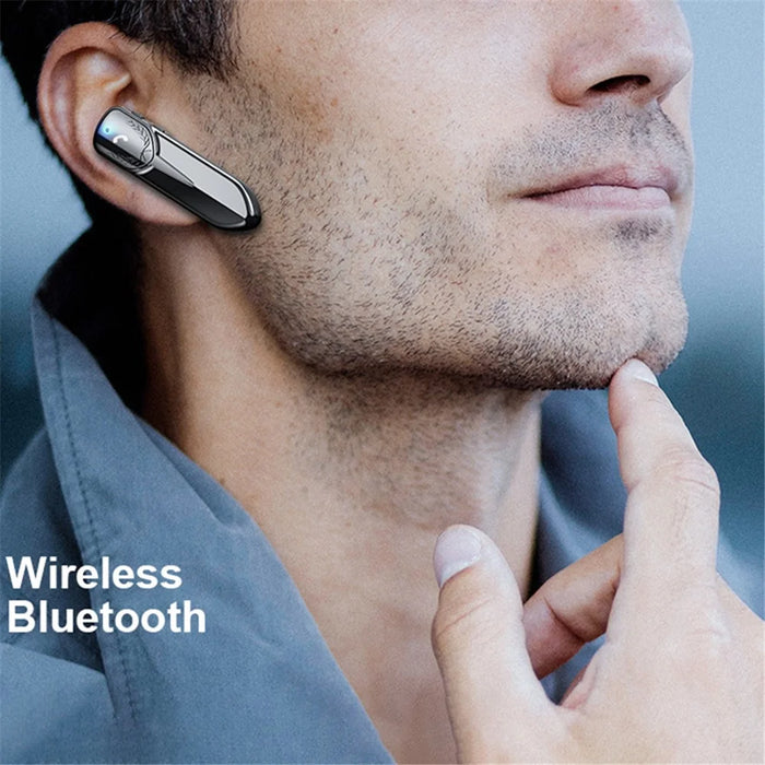 M81 Business Single Ear Wireless Bluetooth-compatible 5.2 Headset Hands-free Call Music Stereo Earphone - Black - 7