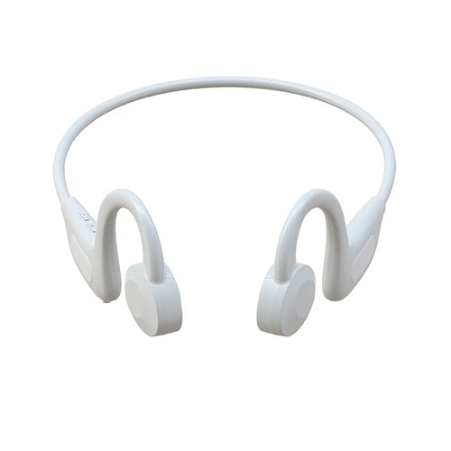 H801 Bone Conduction Headphone Bluetooth-compatible Neckband Calling Music Earphone Wireless Sports Stereo Headset Support TF Card - White - 1