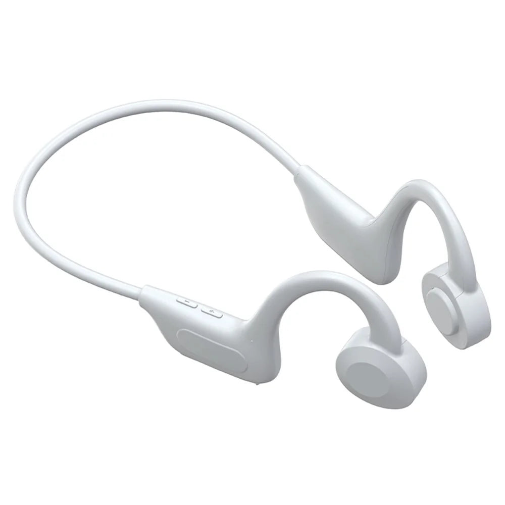 H801 Bone Conduction Headphone Bluetooth-compatible Neckband Calling Music Earphone Wireless Sports Stereo Headset Support TF Card - White - 2