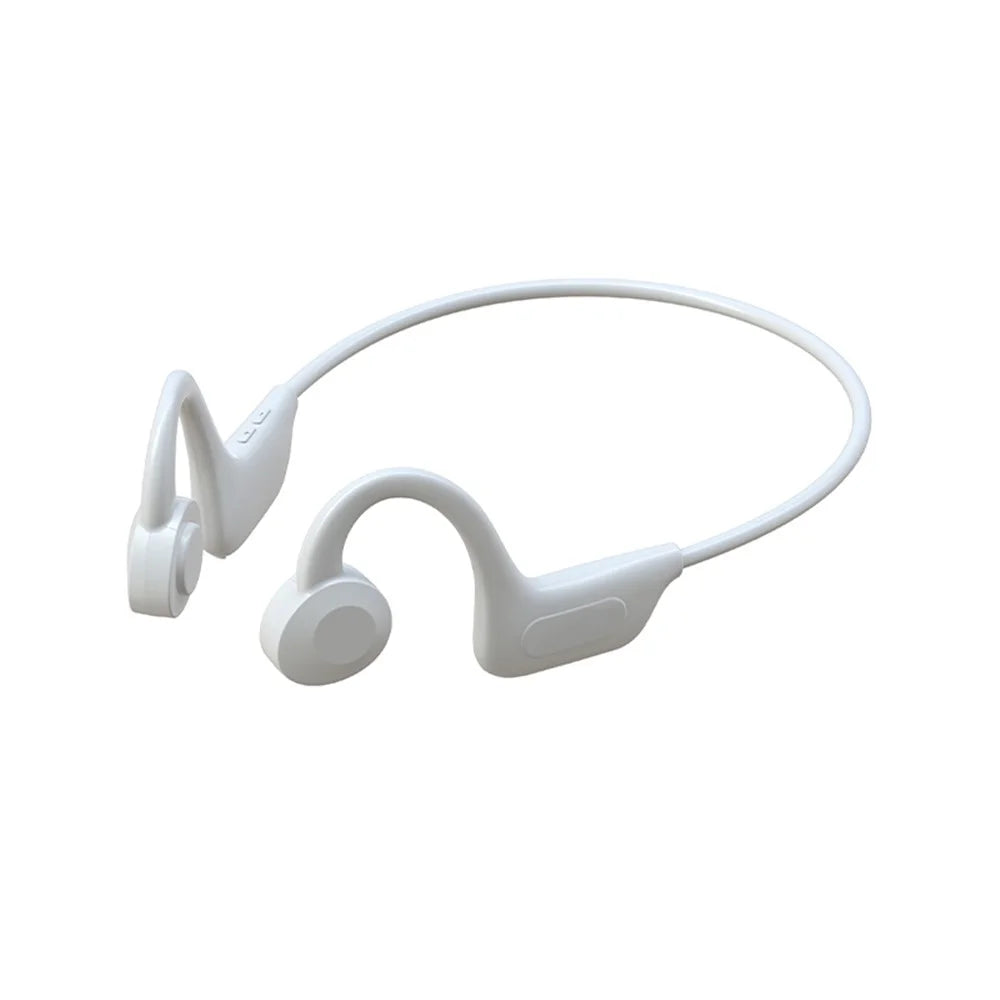 H801 Bone Conduction Headphone Bluetooth-compatible Neckband Calling Music Earphone Wireless Sports Stereo Headset Support TF Card - White - 4