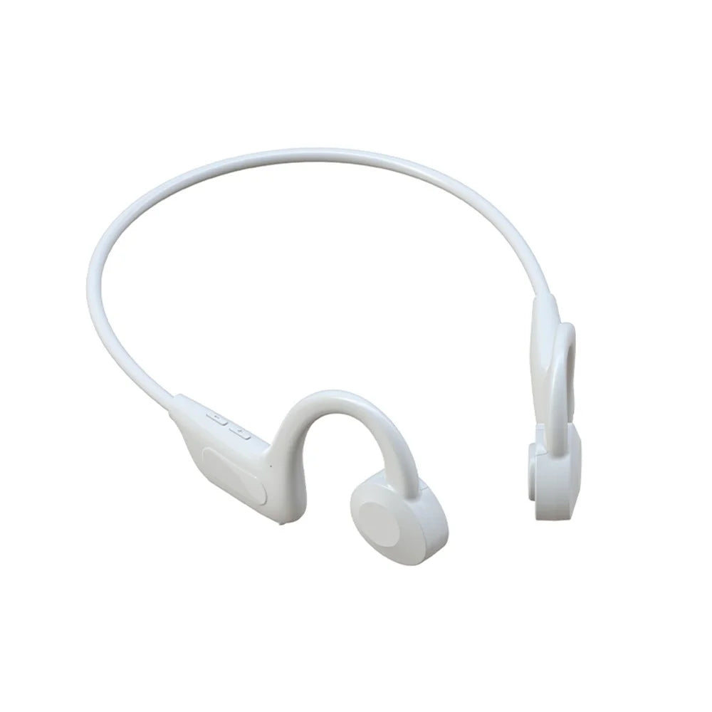 H801 Bone Conduction Headphone Bluetooth-compatible Neckband Calling Music Earphone Wireless Sports Stereo Headset Support TF Card - White - 5