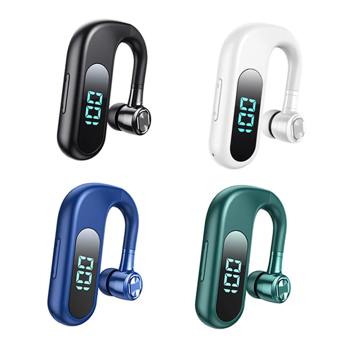 V13 Business Single Ear Earhook Wireless Bluetooth-compatible 5.2 Headset Hands-free Earphone with Smart Digital Display - Black - 7
