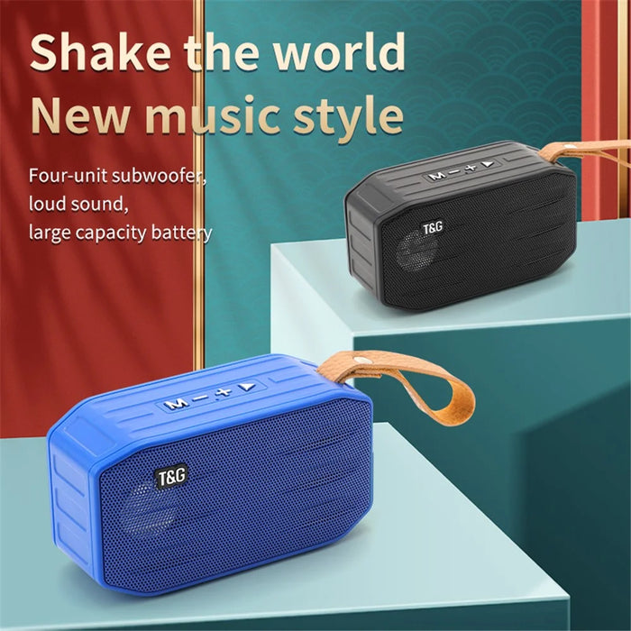 T&G TG296 Portable Bluetooth-compatible Speaker Waterproof Wireless Speaker Support TF Card/FM/3.5mm AUX/U Disk/Hard Disk/Hands-Free Calling (CE) - Black - 2