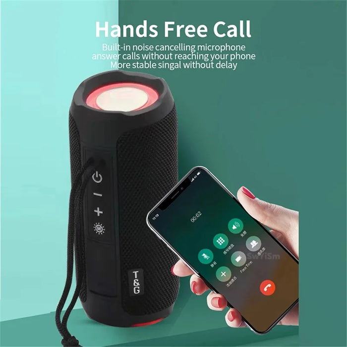 TG227 Outdoor Portable Wireless Bluetooth Speaker IPX5 Waterproof Subwoofer Stereo Sound Amplifier USB Speaker Support FM TF (CE) - Camouflage - 3