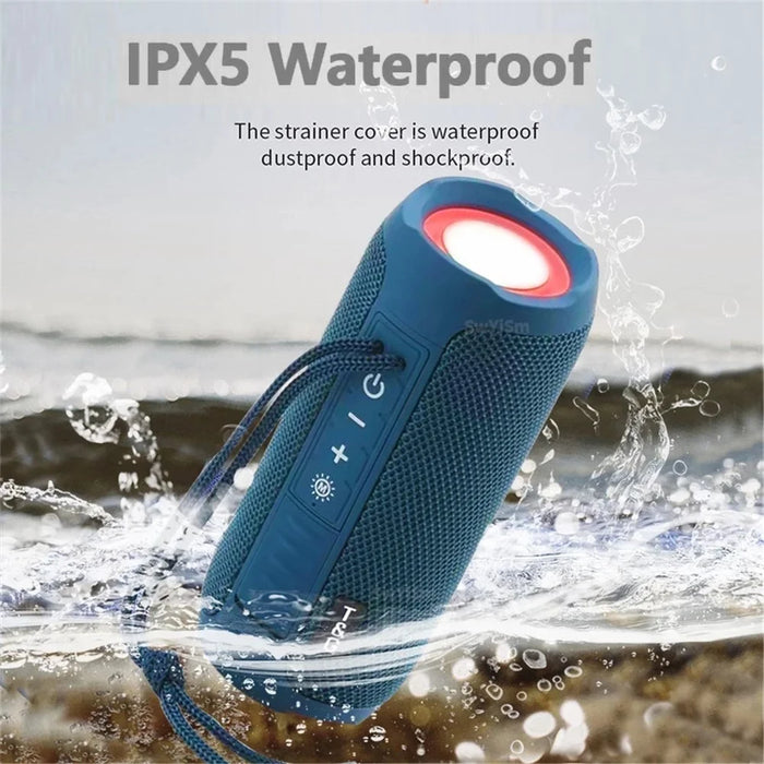 TG227 Outdoor Portable Wireless Bluetooth Speaker IPX5 Waterproof Subwoofer Stereo Sound Amplifier USB Speaker Support FM TF (CE) - Camouflage - 4
