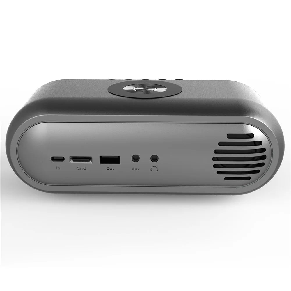 WD-300 10W Phone Wireless Charger Rechargeable FM Radio Bluetooth-compatible Speaker Music Loudspeaker with Digital Alarm Clock - Black - 3