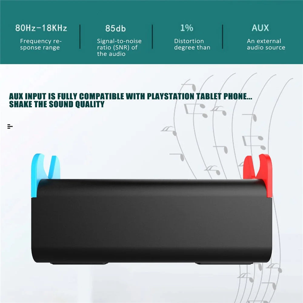 IPEGA PG-SW050 Game Console Portable Speaker Charger Speaker with Stand for Nintendo Switch/Lite - Black - 5