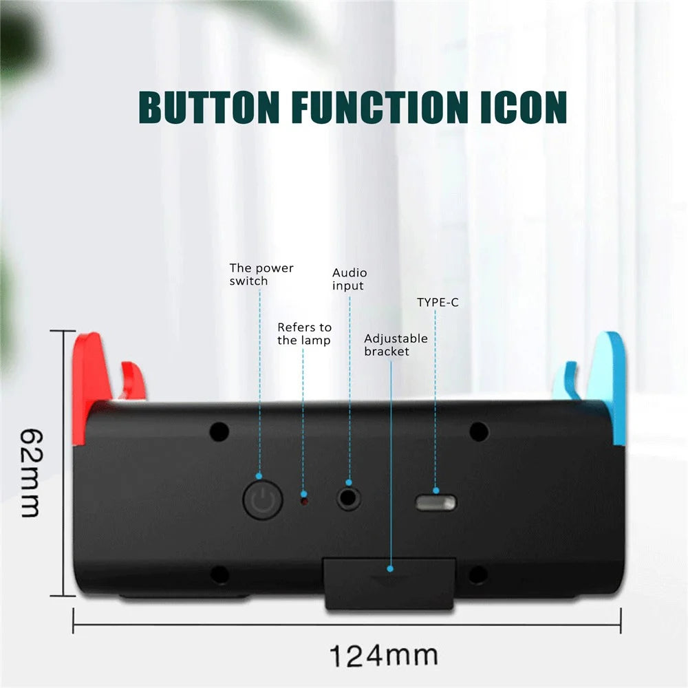 IPEGA PG-SW050 Game Console Portable Speaker Charger Speaker with Stand for Nintendo Switch/Lite - Black - 7