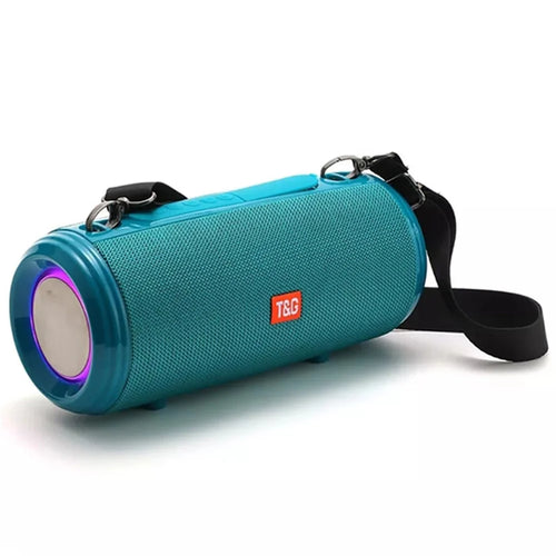 T&G TG537 RGB Light Bluetooth-compatible Speaker High Power Waterproof Portable Computer Subwoofer Speaker Support FM TF Card - Green - 1