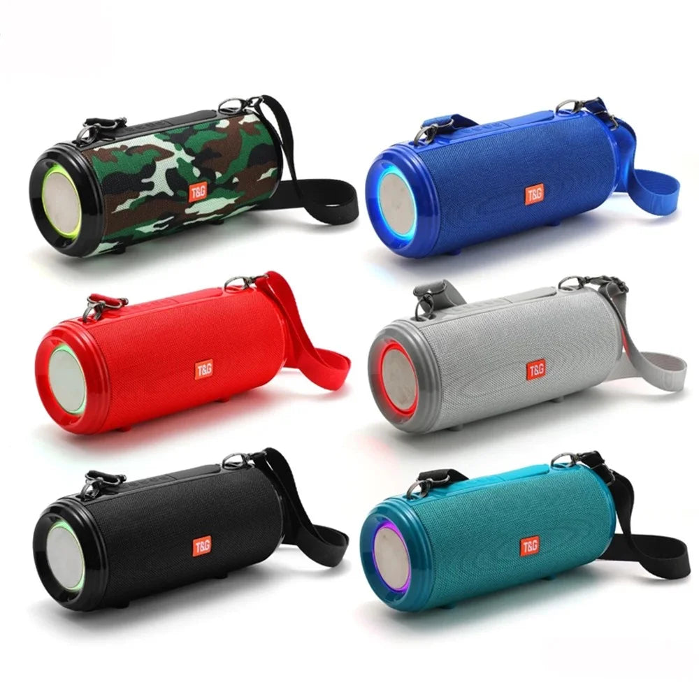 T&G TG537 RGB Light Bluetooth-compatible Speaker High Power Waterproof Portable Computer Subwoofer Speaker Support FM TF Card - Green - 7