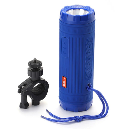 T&G TG312 Portable Bluetooth-compatible Speaker Wireless Bike FM Radio Outdoor Waterproof Soundbar Loudspeaker with Flashlight - Blue - 1