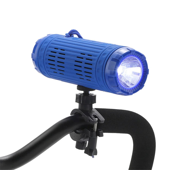 T&G TG312 Portable Bluetooth-compatible Speaker Wireless Bike FM Radio Outdoor Waterproof Soundbar Loudspeaker with Flashlight - Blue - 2