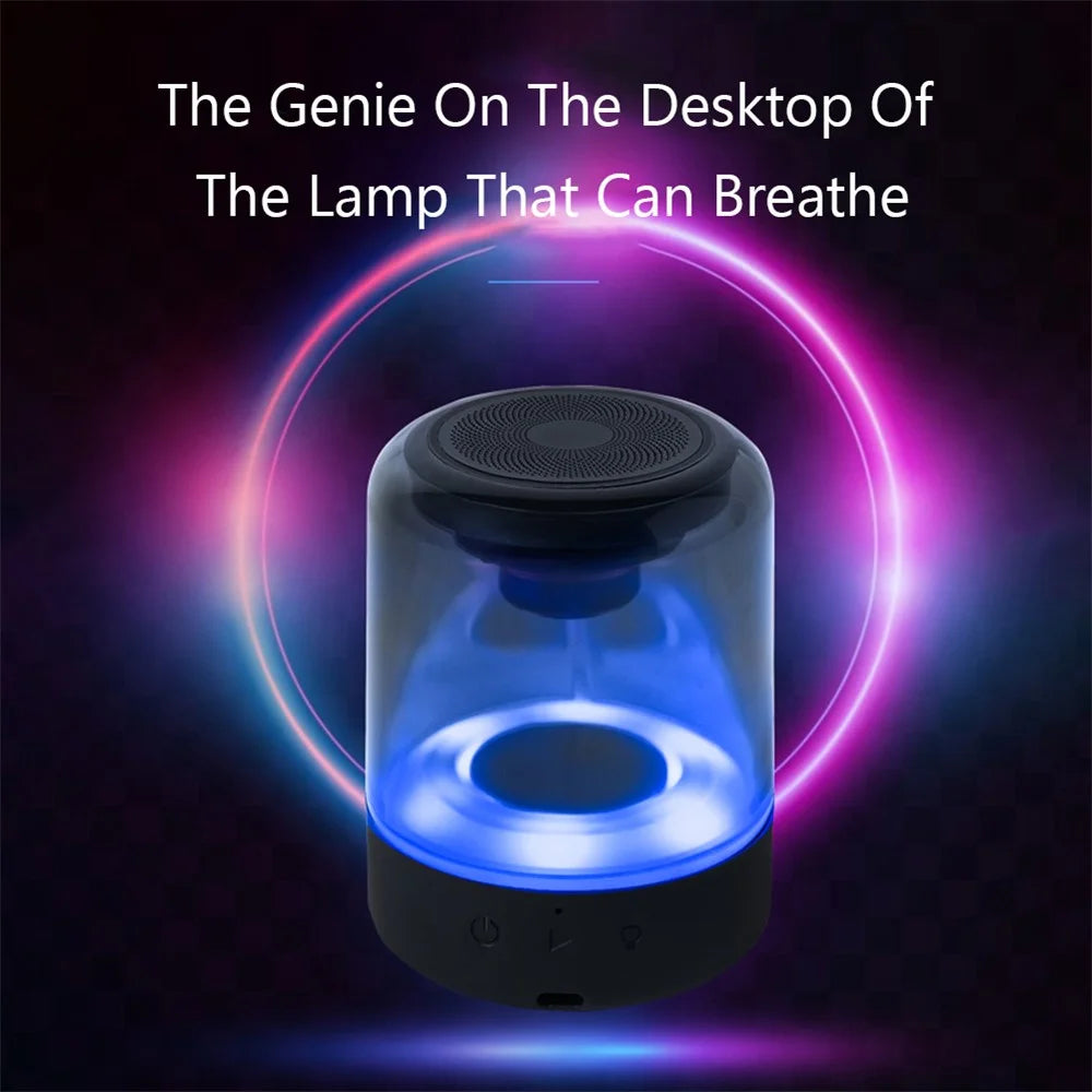 JY03 Wireless Speaker Portable TWS Transparent Subwoofer Stereo Music RGB Light Speaker for Home Bedroom Car Party - 6