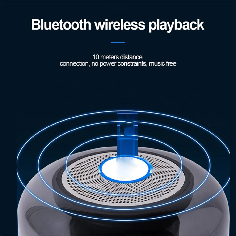 JY03 Wireless Speaker Portable TWS Transparent Subwoofer Stereo Music RGB Light Speaker for Home Bedroom Car Party - 7