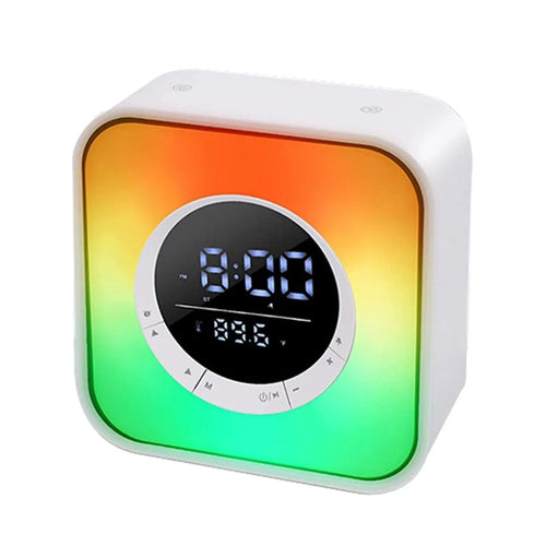 P10 Multifunction Bluetooth-compatible Speaker Color Changing LED Touch Mood Light Digital Alarm Clock Thermometer (CE Certified) - 1