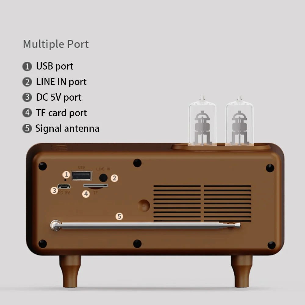 B9 Retro Bluetooth-compatible Speaker TF Card FM Radio Better Stereo Bass Sound Portable Wireless Speaker for Home Office Travel - 4