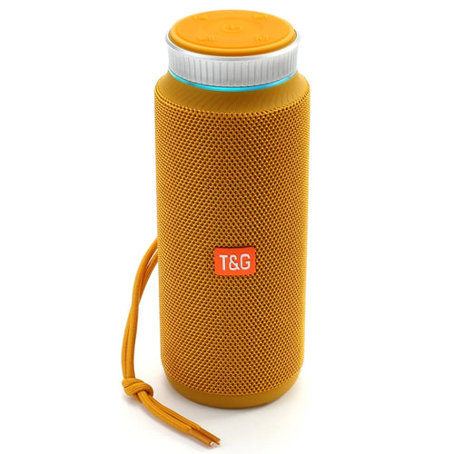 T&G TG326 Outdoor Bluetooth-compatible Speaker Portable Wireless Radio Speaker Sound Amp with Rotary Button Volume Control Support TF/U Disk (CE) - Yellow - 1
