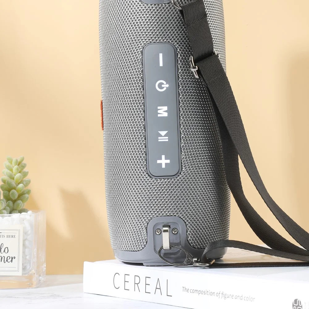 T&G TG324 Bluetooth-compatible Speaker High Power Dustproof Portable Subwoofer Speaker Sound Amp with Shoulder Strap Support FM/TF for Laptops Mobile Phones (CE) - Grey - 3